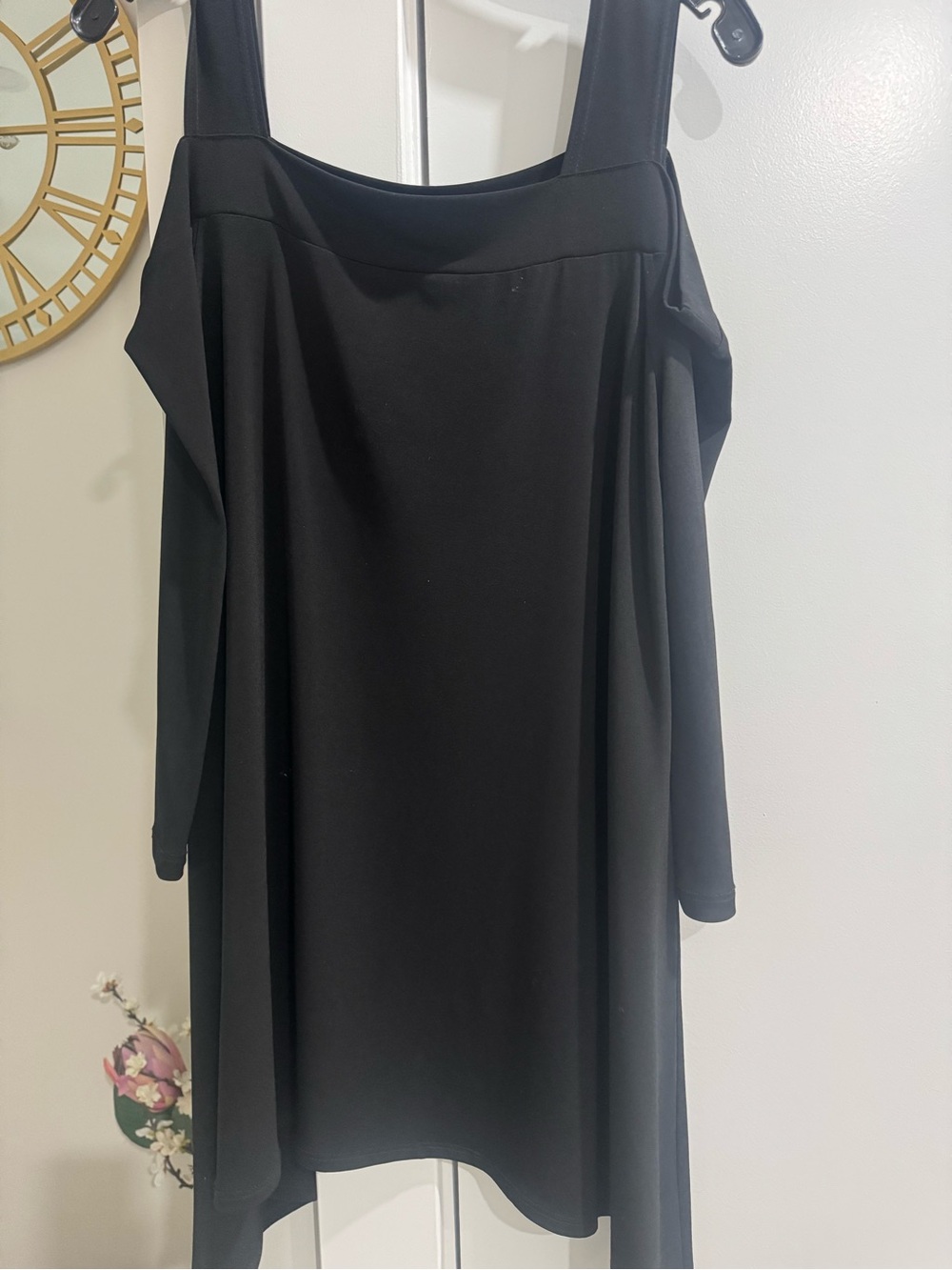 Clara Sun Woo Black Cold-Shoulder Tunic